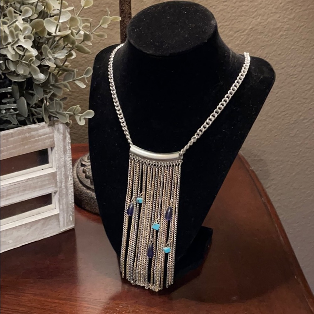 Boho Chain Fringe Necklace